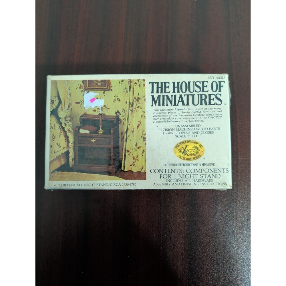 The House Of Miniatures Chippendale Night Stand Circa 1700s Kit 40012 Sealed NOS